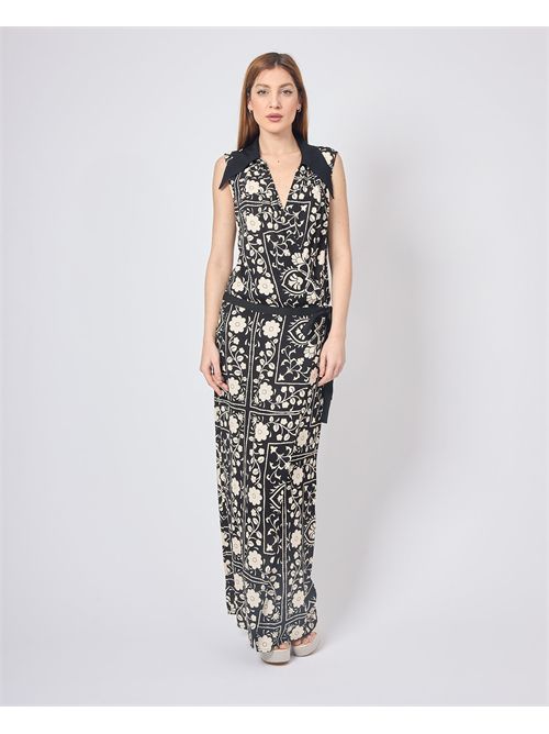 Manila Grace women's long dress with floral pattern MANILA GRACE | A102VSMA001